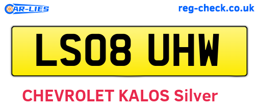 LS08UHW are the vehicle registration plates.