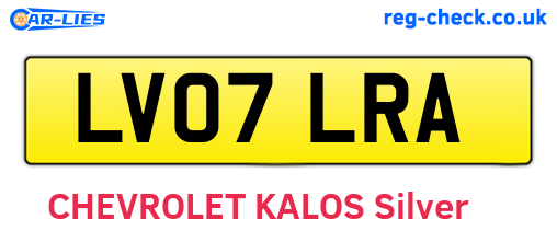 LV07LRA are the vehicle registration plates.