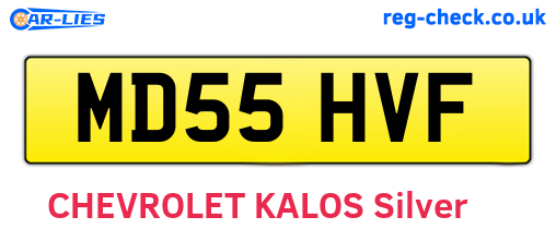 MD55HVF are the vehicle registration plates.