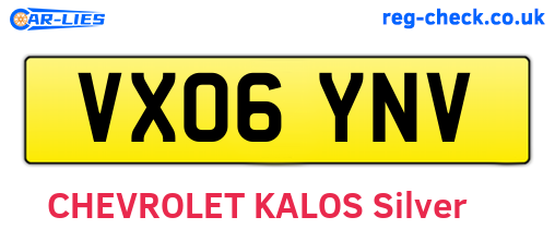 VX06YNV are the vehicle registration plates.
