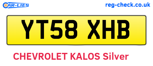 YT58XHB are the vehicle registration plates.