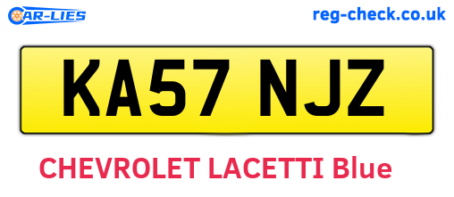 KA57NJZ are the vehicle registration plates.