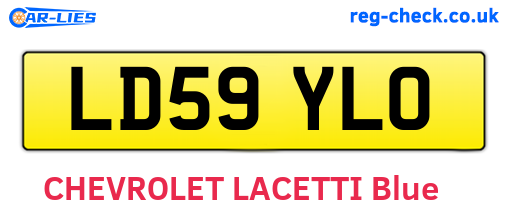 LD59YLO are the vehicle registration plates.