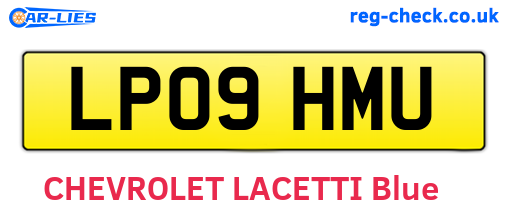 LP09HMU are the vehicle registration plates.
