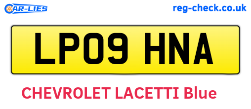 LP09HNA are the vehicle registration plates.