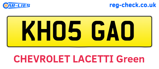 KH05GAO are the vehicle registration plates.