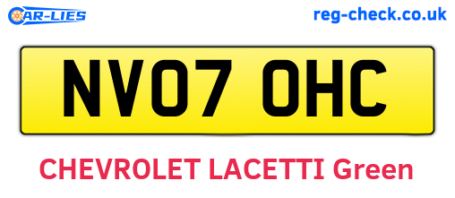NV07OHC are the vehicle registration plates.
