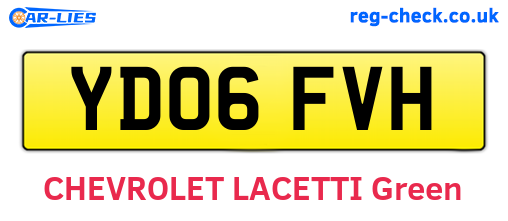 YD06FVH are the vehicle registration plates.