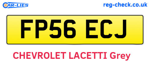 FP56ECJ are the vehicle registration plates.