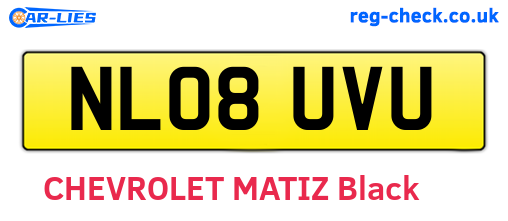 NL08UVU are the vehicle registration plates.