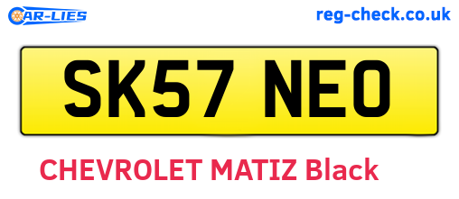 SK57NEO are the vehicle registration plates.