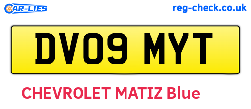 DV09MYT are the vehicle registration plates.