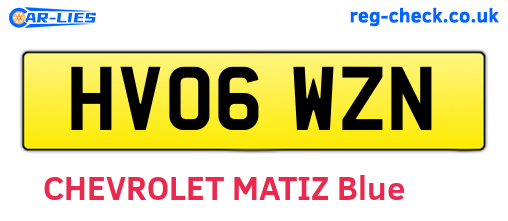 HV06WZN are the vehicle registration plates.