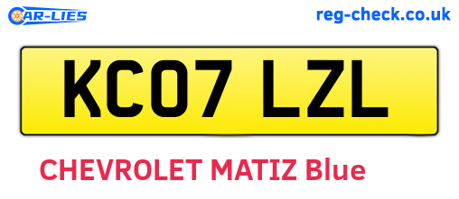 KC07LZL are the vehicle registration plates.