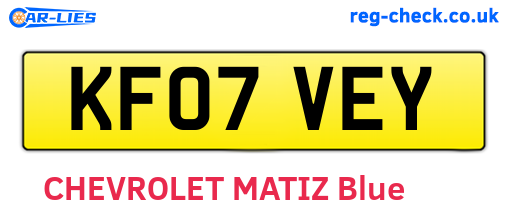 KF07VEY are the vehicle registration plates.