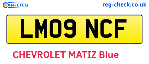 LM09NCF are the vehicle registration plates.