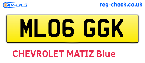 ML06GGK are the vehicle registration plates.