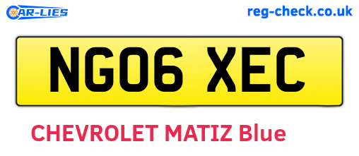NG06XEC are the vehicle registration plates.