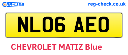 NL06AEO are the vehicle registration plates.