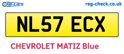 NL57ECX are the vehicle registration plates.