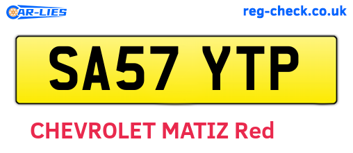 SA57YTP are the vehicle registration plates.
