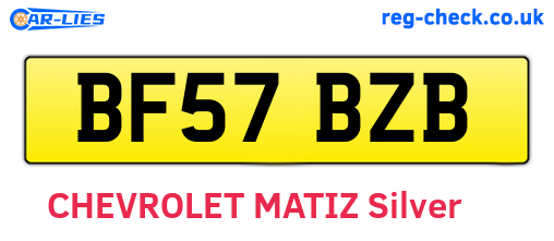 BF57BZB are the vehicle registration plates.