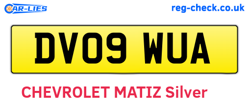 DV09WUA are the vehicle registration plates.