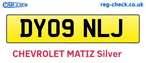 DY09NLJ are the vehicle registration plates.