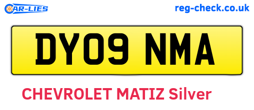 DY09NMA are the vehicle registration plates.