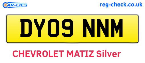 DY09NNM are the vehicle registration plates.