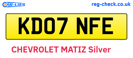 KD07NFE are the vehicle registration plates.