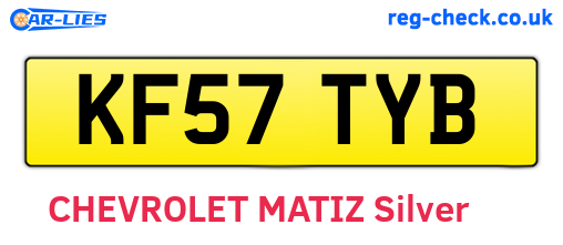 KF57TYB are the vehicle registration plates.