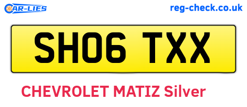 SH06TXX are the vehicle registration plates.