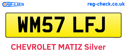WM57LFJ are the vehicle registration plates.