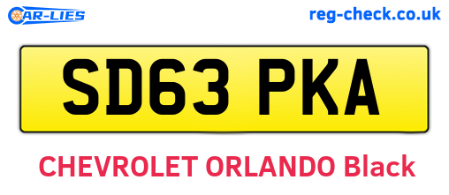 SD63PKA are the vehicle registration plates.