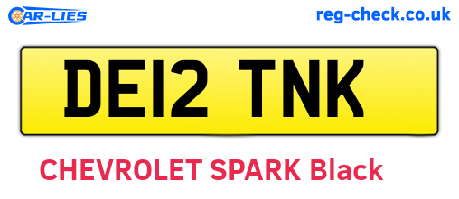 DE12TNK are the vehicle registration plates.