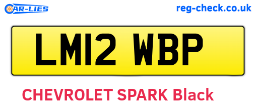 LM12WBP are the vehicle registration plates.