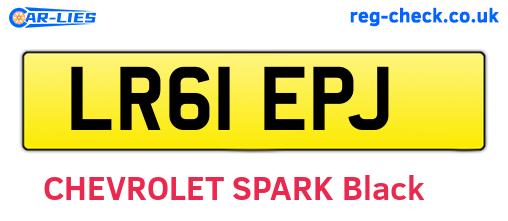 LR61EPJ are the vehicle registration plates.