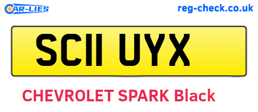 SC11UYX are the vehicle registration plates.