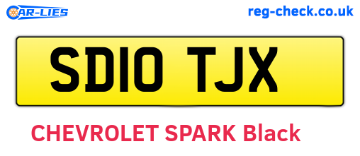 SD10TJX are the vehicle registration plates.
