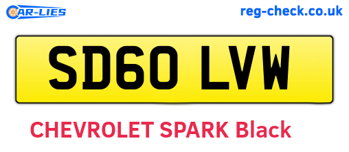 SD60LVW are the vehicle registration plates.