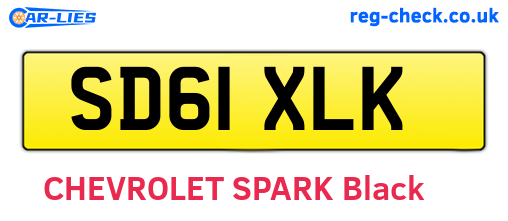 SD61XLK are the vehicle registration plates.