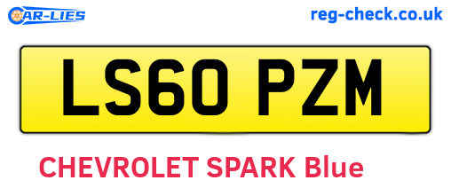LS60PZM are the vehicle registration plates.