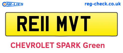 RE11MVT are the vehicle registration plates.