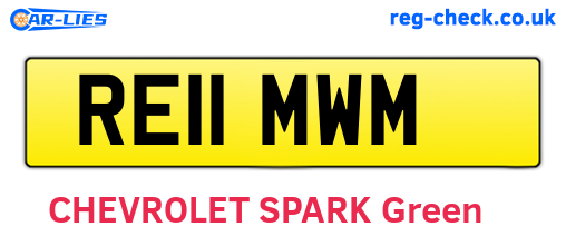 RE11MWM are the vehicle registration plates.