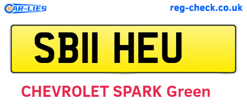 SB11HEU are the vehicle registration plates.