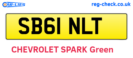 SB61NLT are the vehicle registration plates.