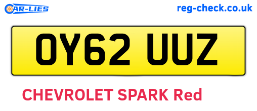 OY62UUZ are the vehicle registration plates.