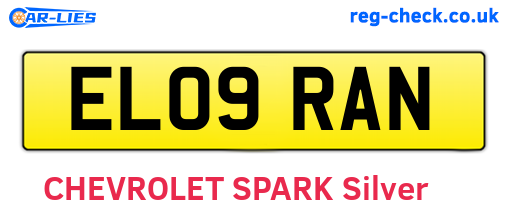 EL09RAN are the vehicle registration plates.