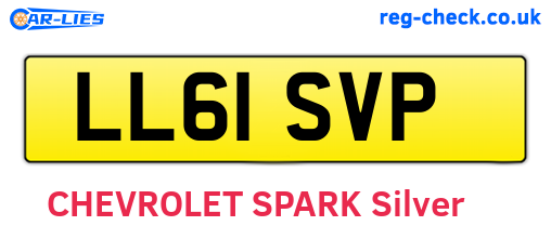 LL61SVP are the vehicle registration plates.